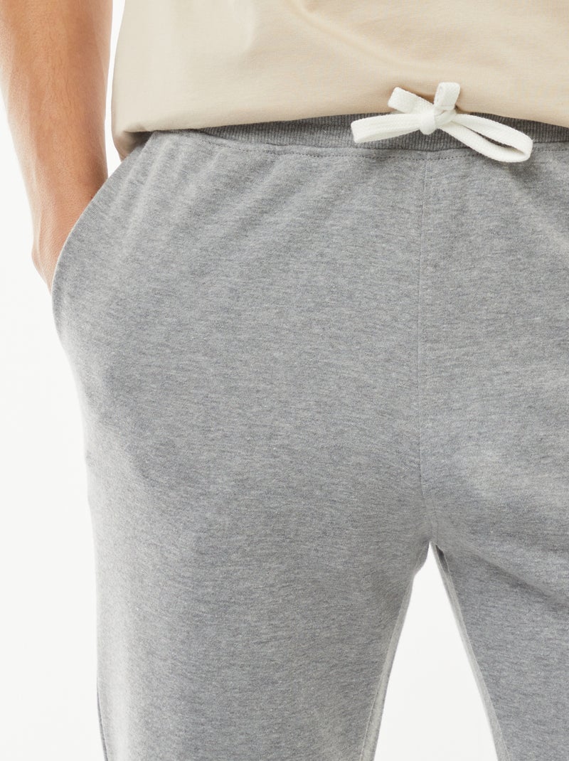 Calças de fato de treino leves lisas Cinza - Kiabi