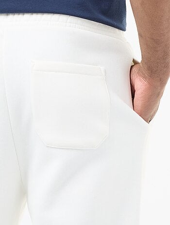 Calças de fato de treino lisas com atilhos para atar na cintura