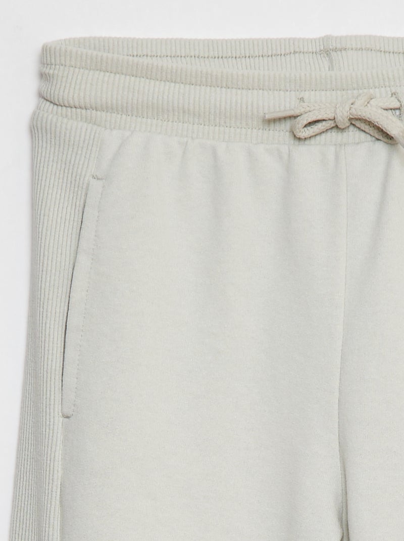 Calças de fato de treino lisas com bolsos Cinza - Kiabi