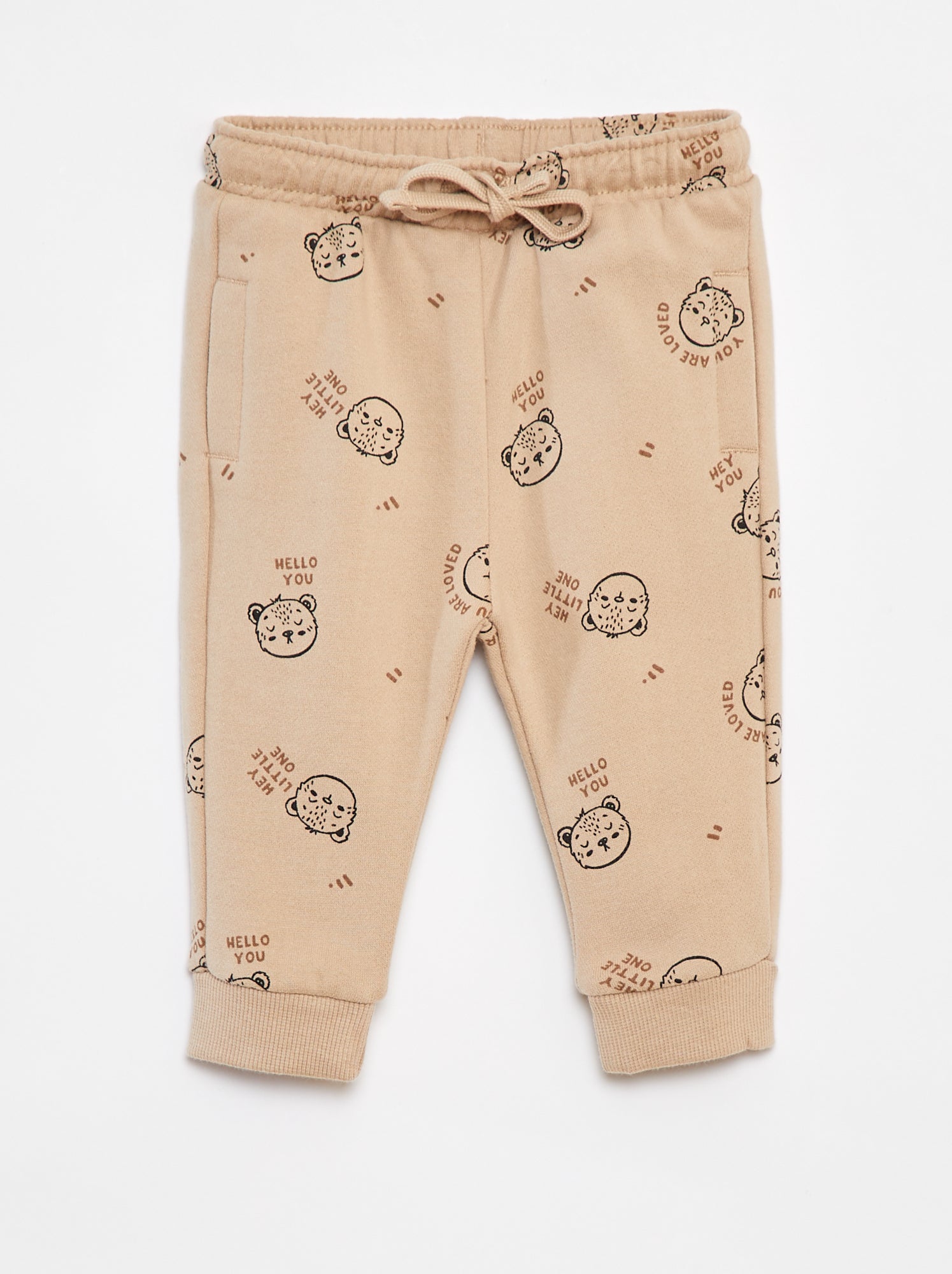 Calças de fato de treino lisas com cós elástico