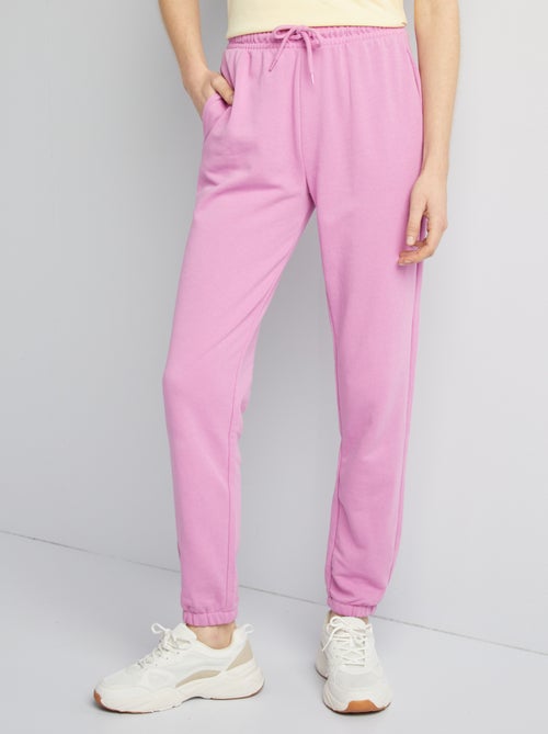 Calças de fato de treino lisas em moletão fino - Kiabi