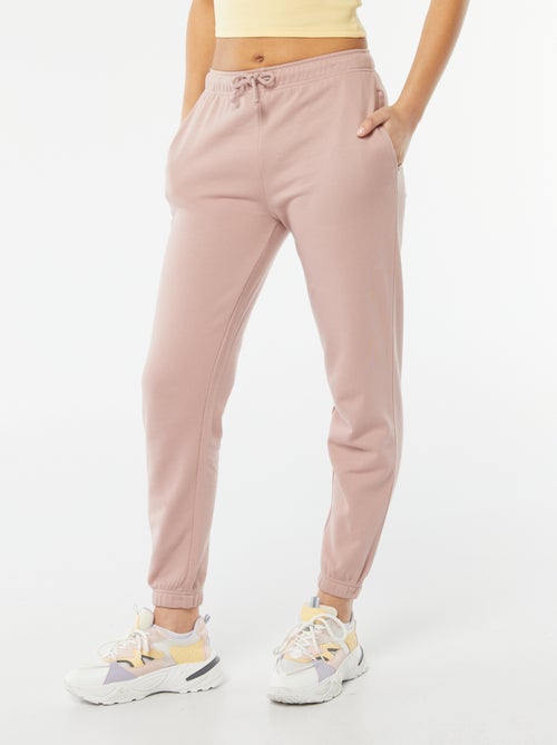 Calças de fato de treino lisas em moletão fino - Kiabi