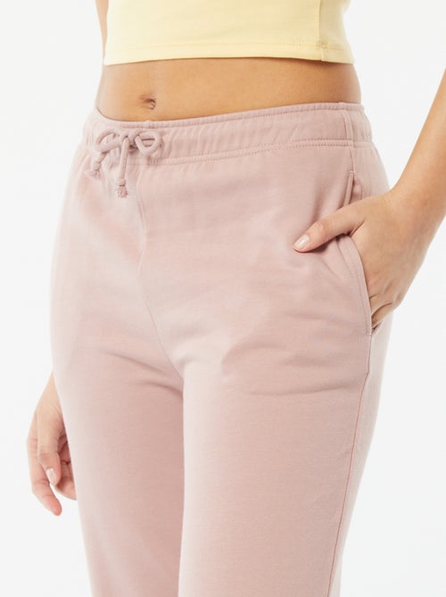 Calças de fato de treino lisas em moletão fino - Kiabi