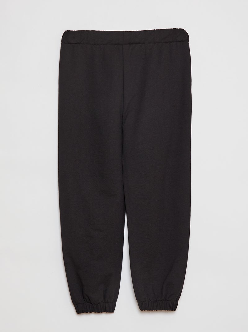 Calças de fato de treino lisas Preto - Kiabi