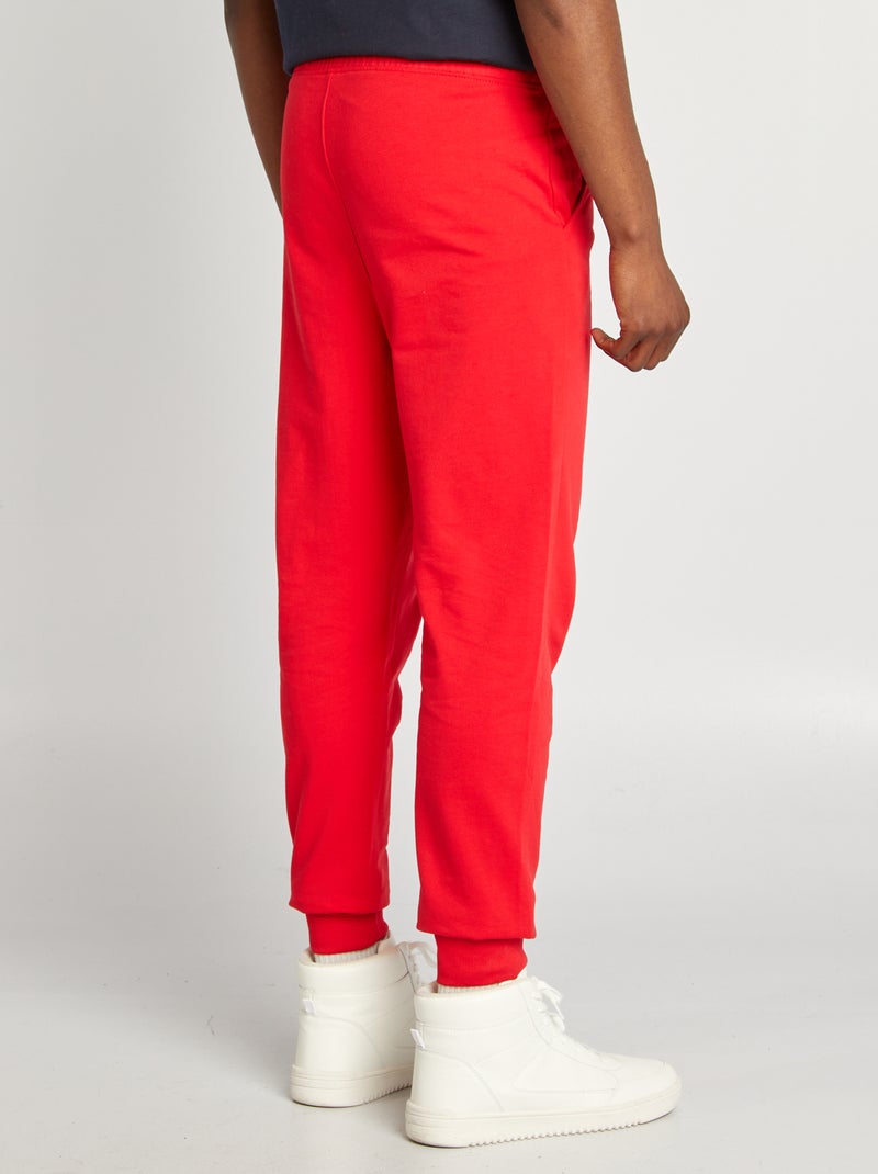 Calças de fato de treino lisas VERMELHO - Kiabi
