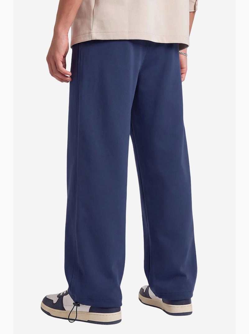 Calças de fato de treino masculinas em mistura de algodão tommy Azul-marinho - Kiabi