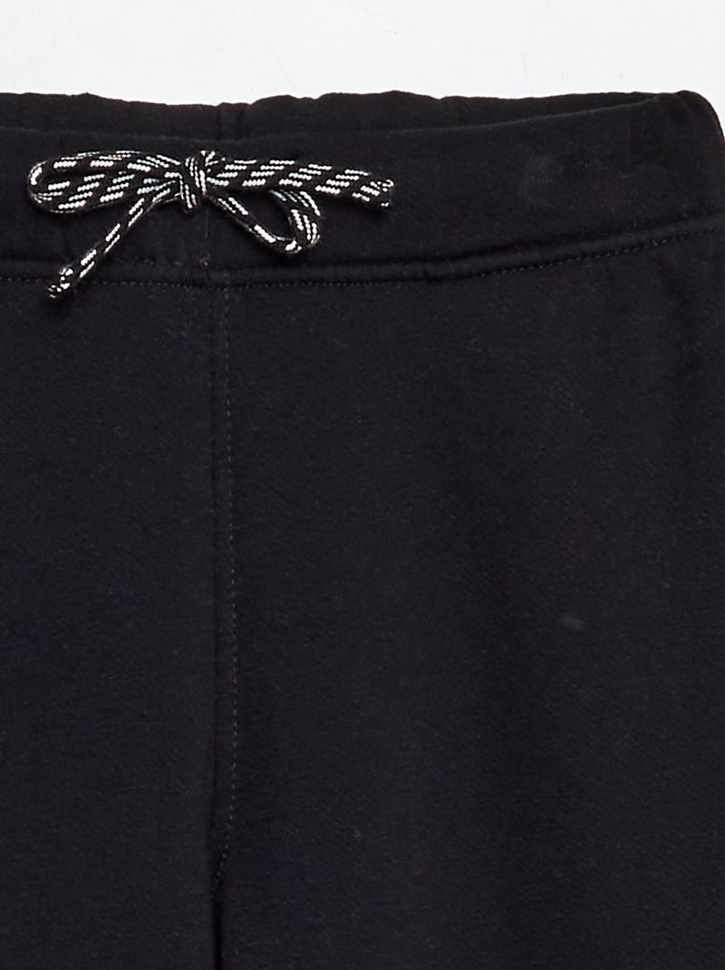 Calças de fato de treino matizadas com cinto ajustável Preto - Kiabi