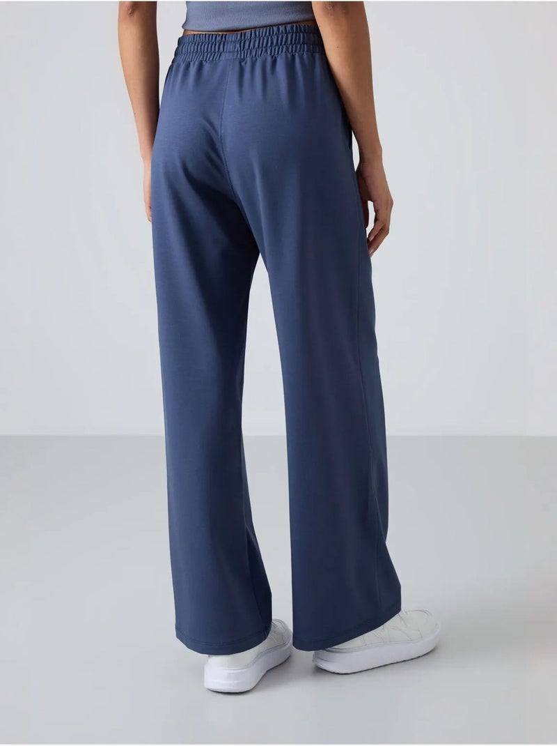Calças de fato de treino pull-on de perna larga tommy Azul-acinzentado - Kiabi