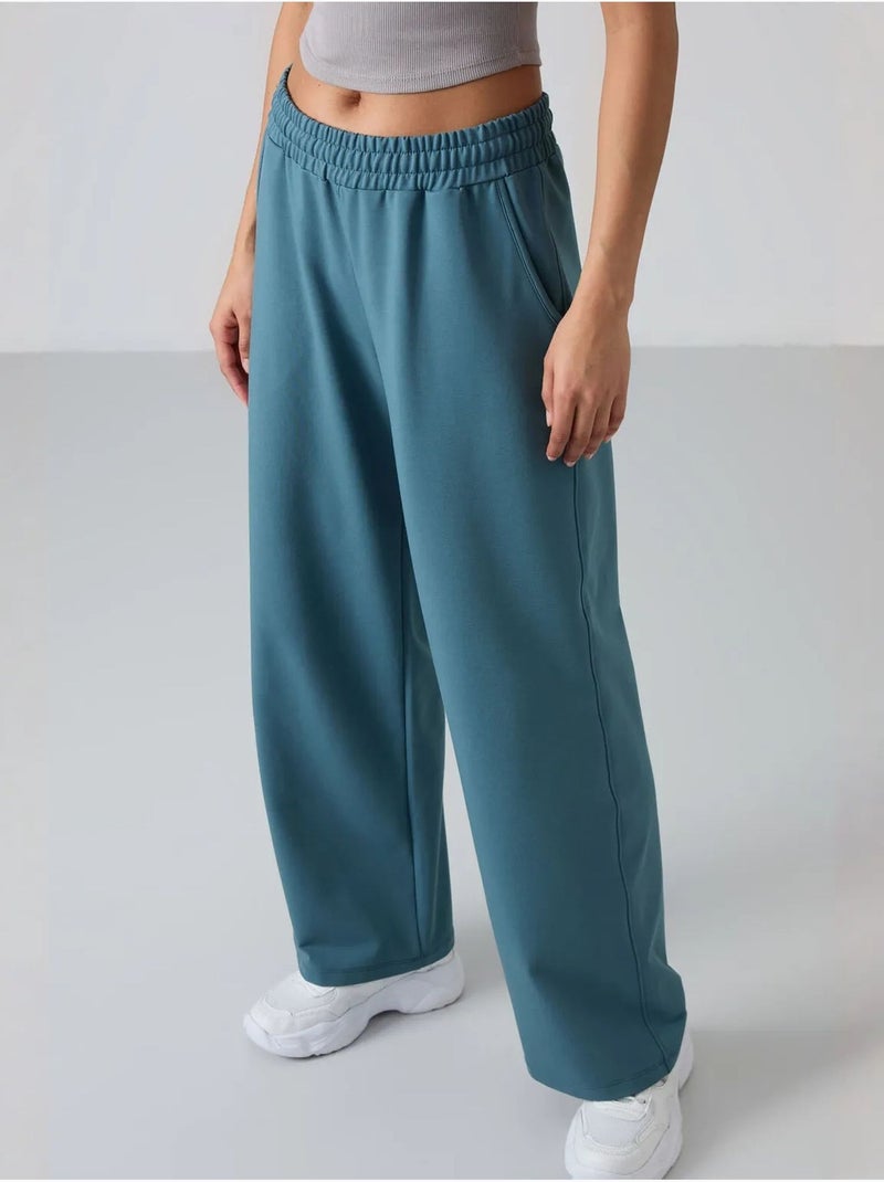 Calças de fato de treino pull-on de perna larga tommy Azul - Kiabi