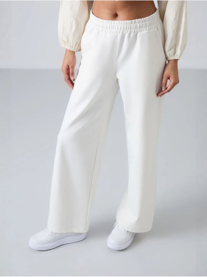 Calças de fato de treino pull-on de perna larga tommy Branco - Kiabi