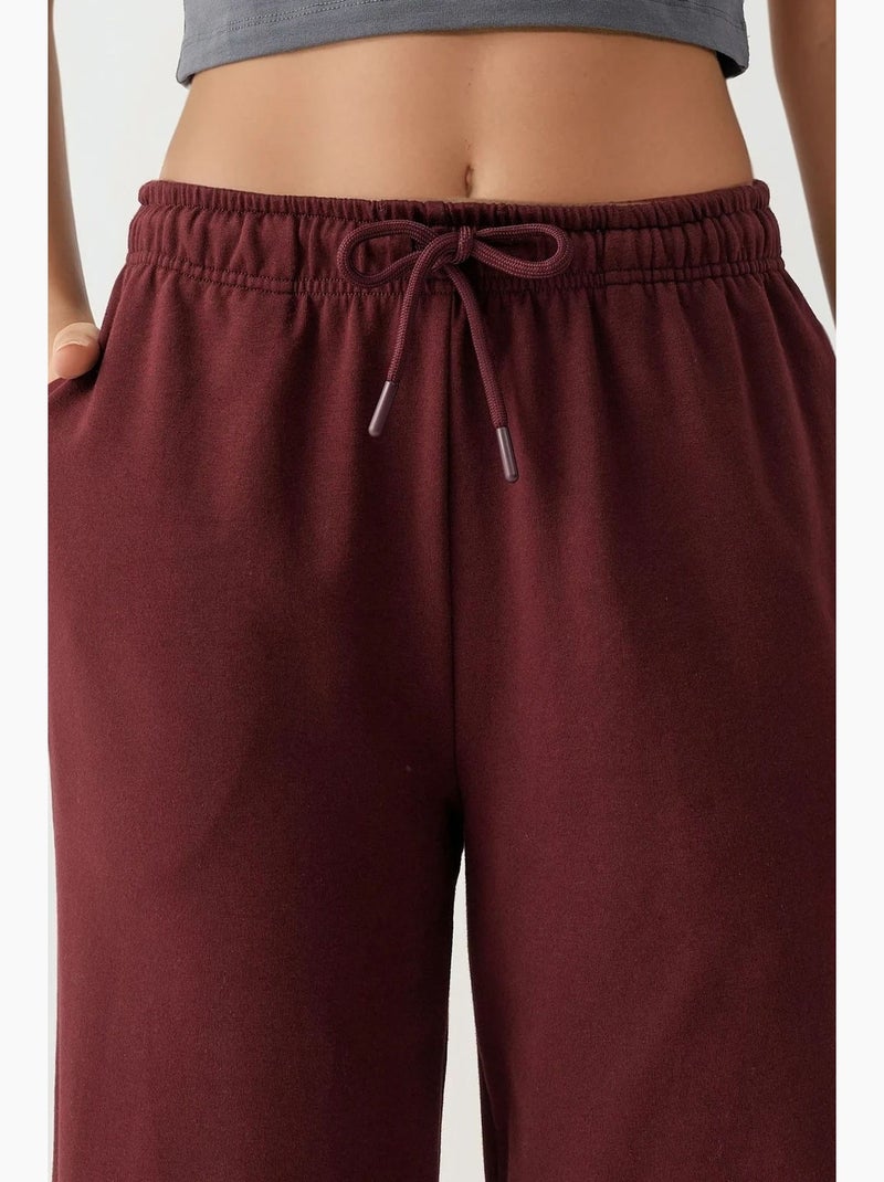 Calças de fato de treino relaxed fit de perna reta hiccup Vermelho bordô - Kiabi