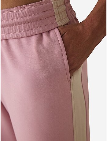 Calças de fato de treino silky feel com cintura normal e painéis penti
