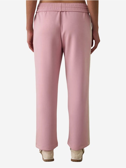 Calças de fato de treino silky feel com cintura normal e painéis penti - Kiabi Calças de fato de treino silky feel com cintura normal e painéis penti - Kiabi