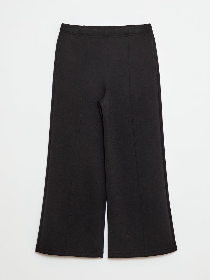 Calças de fato de treino wide leg Preto - Kiabi