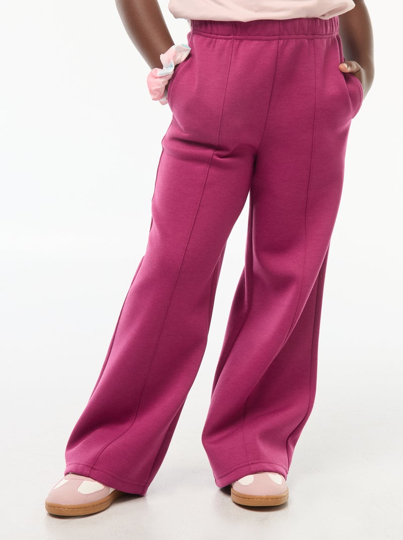 Calças de fato de treino wide leg Rosa - Kiabi