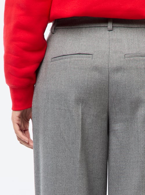 Calças de fato em flanela - Kiabi