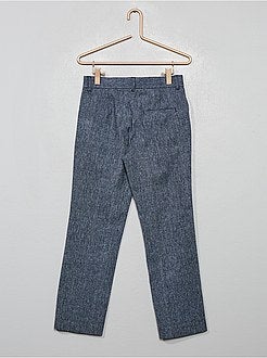 Calças de fato em linho e algodão - Kiabi