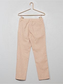 Calças de fato em linho e algodão - Kiabi