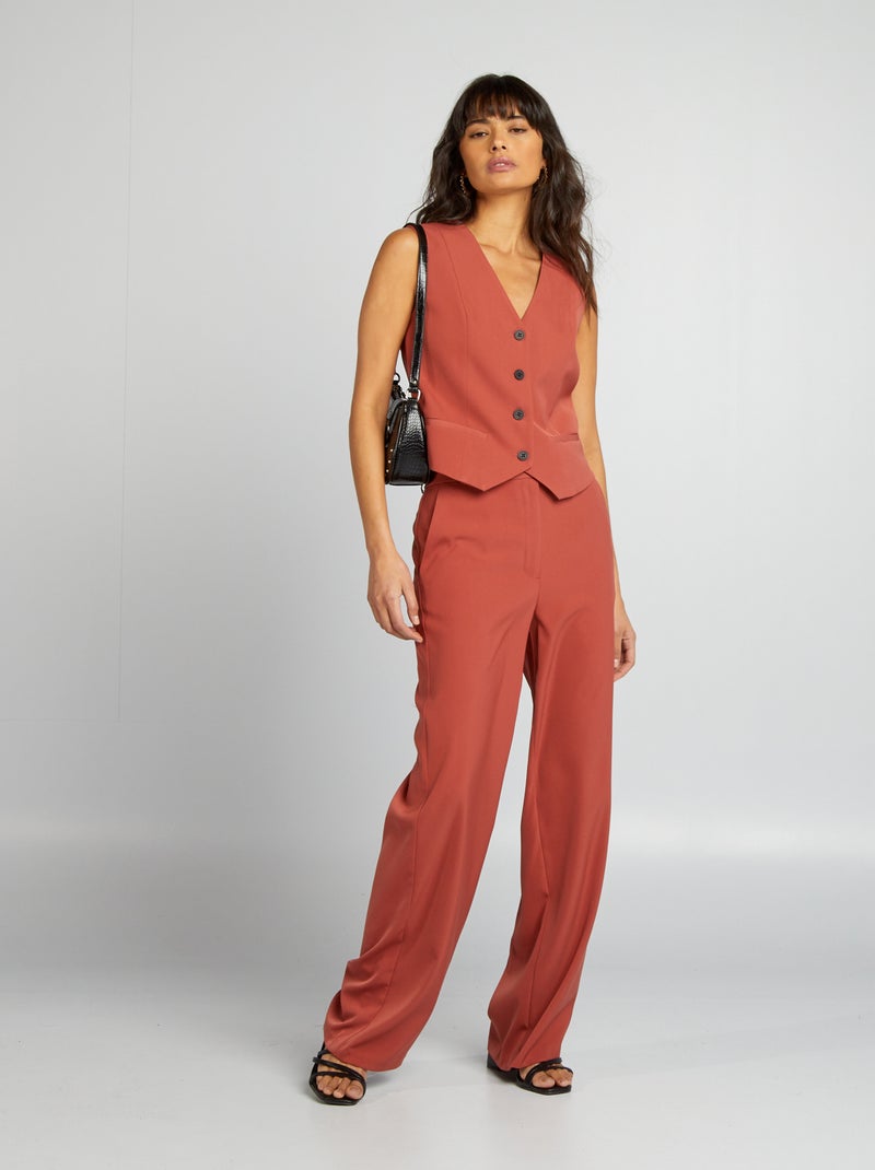 Calças de fato fluidas VERMELHO - Kiabi