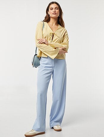 Calças de fato largas