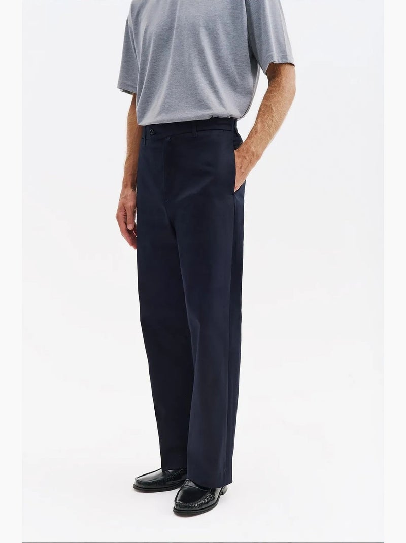 Calças de fato masculinas em algodão-lycra giesto Azul-marinho - Kiabi
