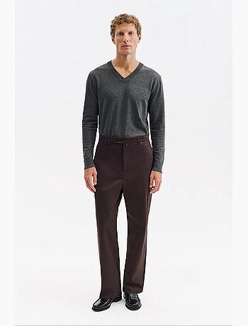 Calças de fato masculinas em algodão-lycra giesto