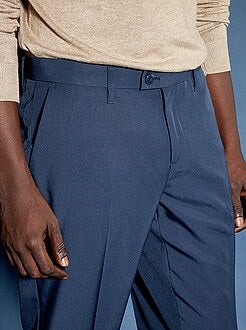 Calças de fato regular em twill - Kiabi