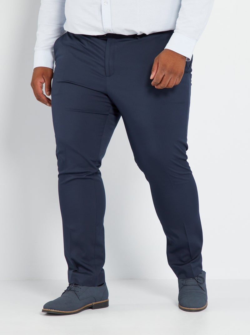Calças de fato slim Azul Marinho - Kiabi