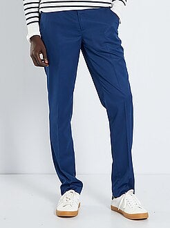 Calças de fato slim em twill - Kiabi