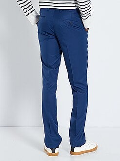 Calças de fato slim em twill - Kiabi