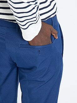 Calças de fato slim em twill - Kiabi