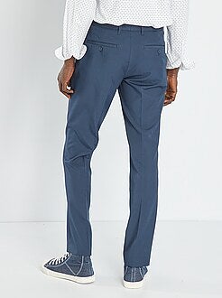 Calças de fato slim em twill - Kiabi