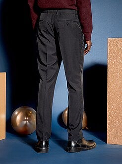 Calças de fato slim em twill - Kiabi