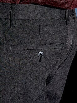 Calças de fato slim em twill - Kiabi