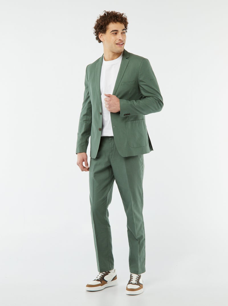 Calças de fato slim VERDE - Kiabi