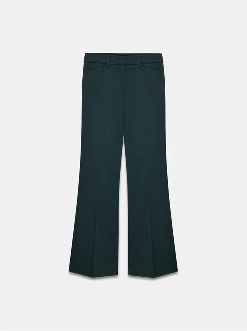 Calças de gabardina à boca de sino de cintura subida para mulher dilvin - Kiabi Calças de gabardina à boca de sino de cintura subida para mulher dilvin - Kiabi