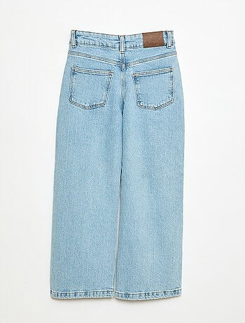 Calças de ganga 5 bolsos com corte largo