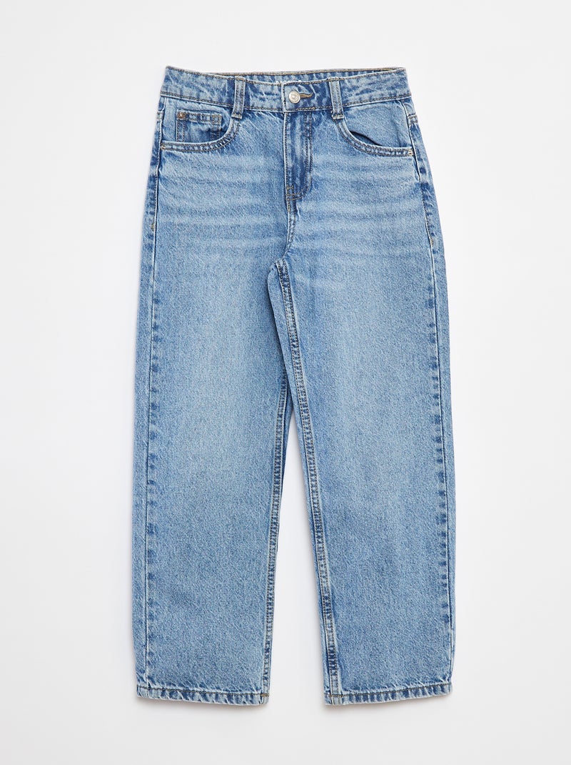 Calças de ganga baggy com 5 bolsos Azul - Kiabi