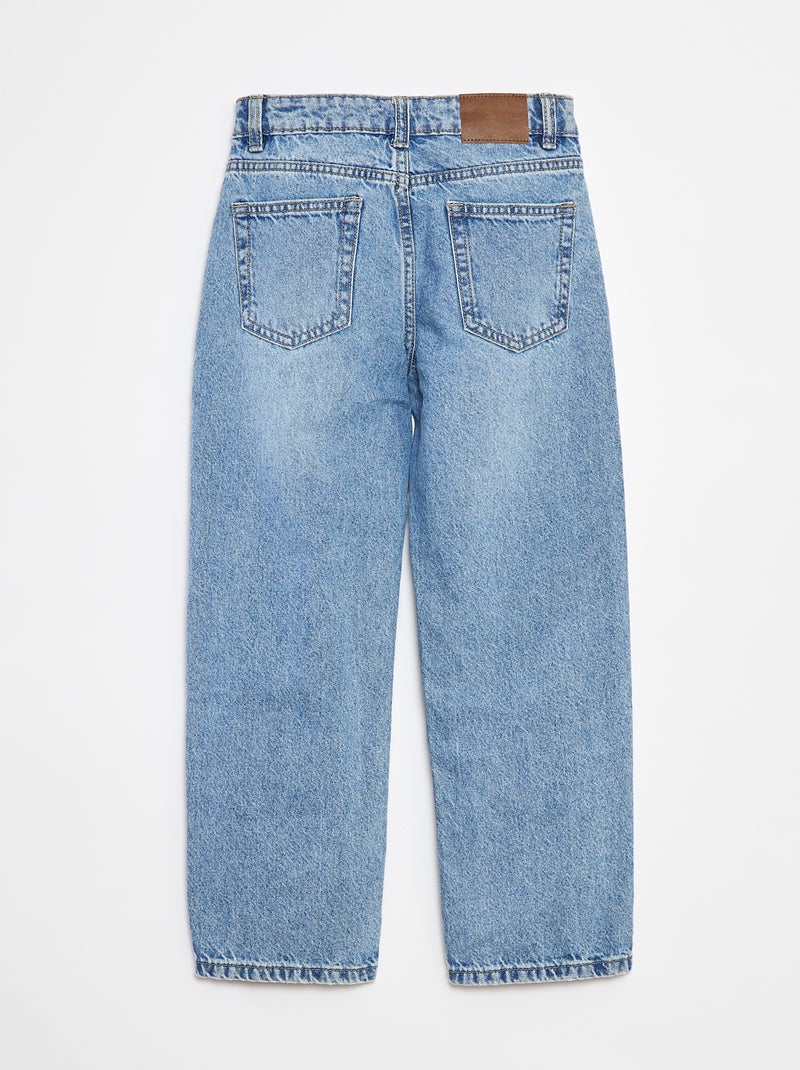 Calças de ganga baggy com 5 bolsos Azul - Kiabi
