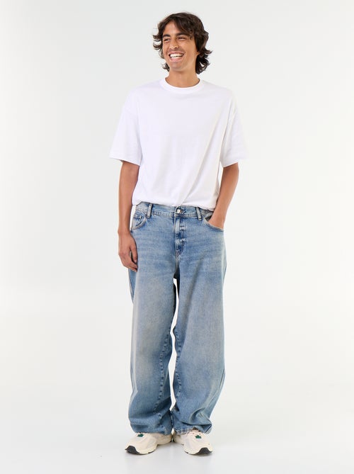 Calças de ganga baggy com 5 bolsos - Kiabi