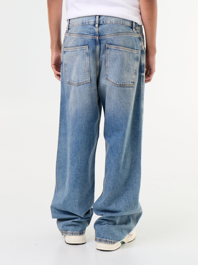 Calças de ganga baggy com 5 bolsos Azul - Kiabi