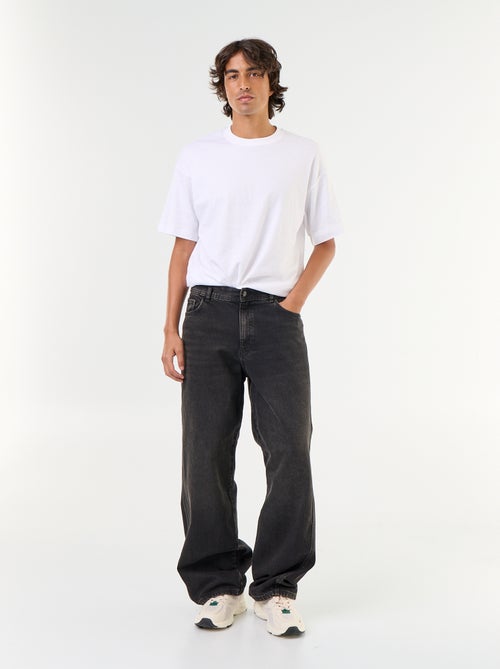 Calças de ganga baggy com 5 bolsos - Kiabi
