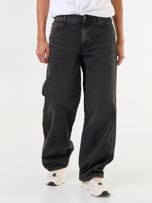 Calças de ganga baggy com 5 bolsos - Kiabi