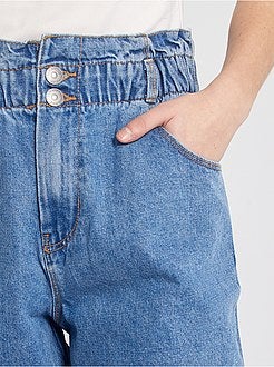 Calças de ganga baggy elásticas - Kiabi