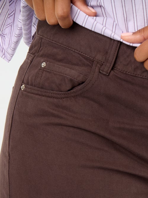 Calças de ganga barrel de 5 bolsos - Kiabi