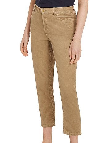 Calças de Ganga Bege de Corduroy para Mulher Tommy Hilfiger