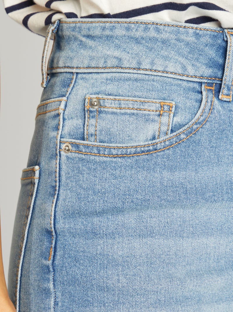 Calças de ganga boca de sino - L30 AZUL - Kiabi