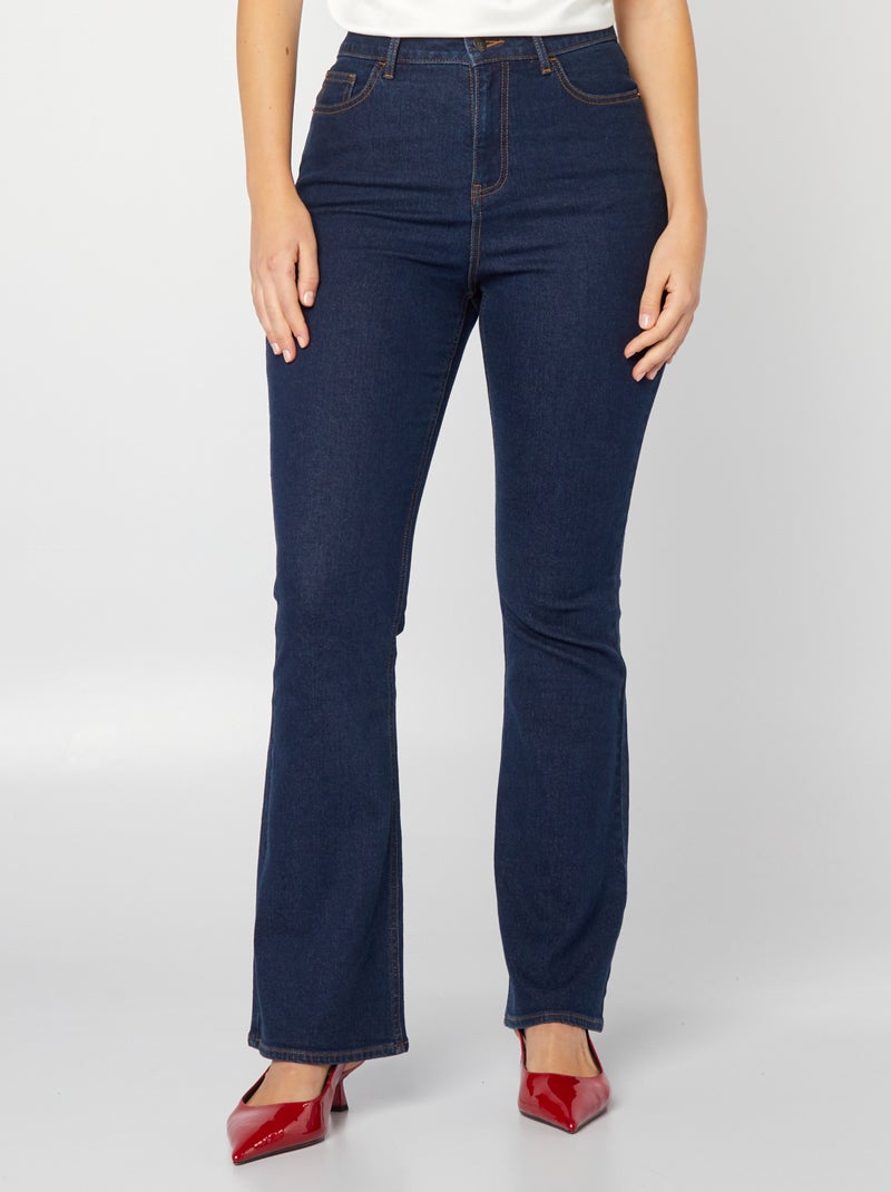 Calças de ganga boca de sino - L30 AZUL - Kiabi