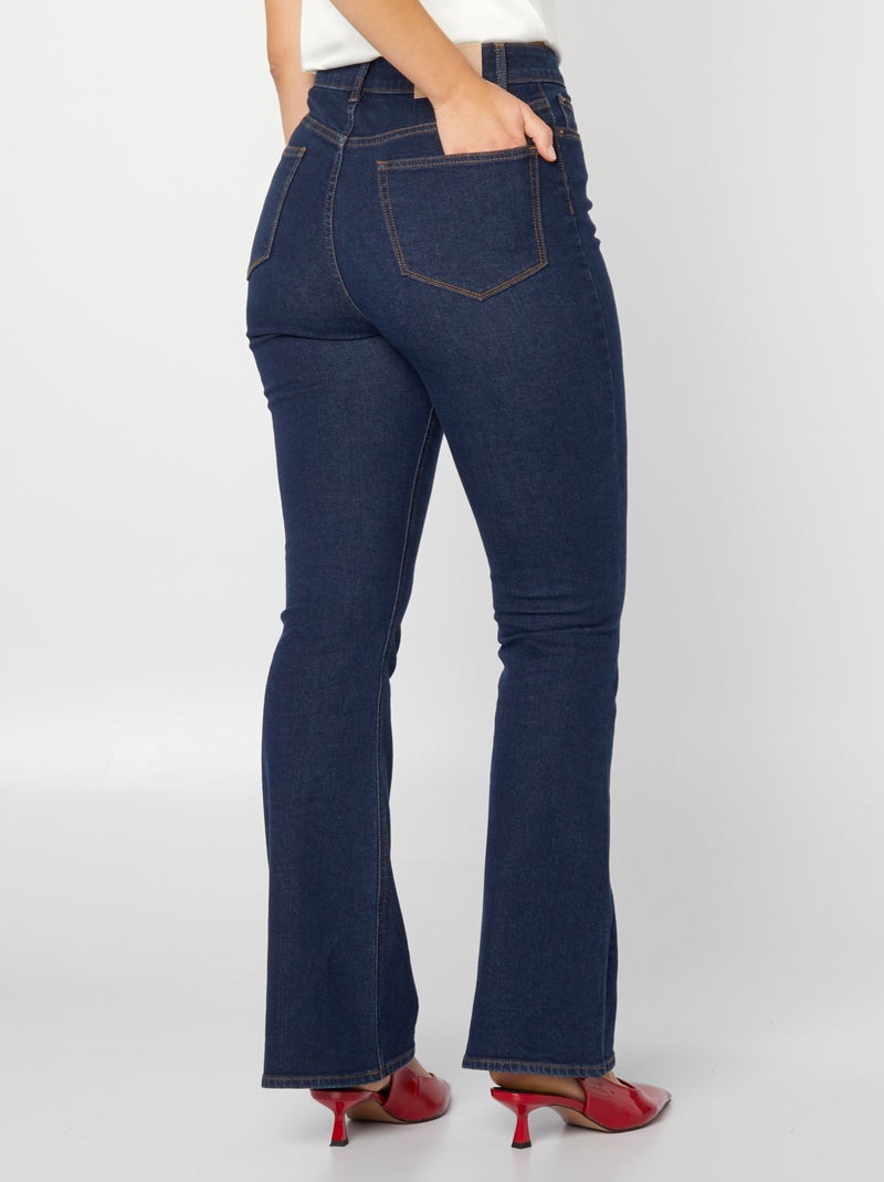 Calças de ganga boca de sino - L30 AZUL - Kiabi