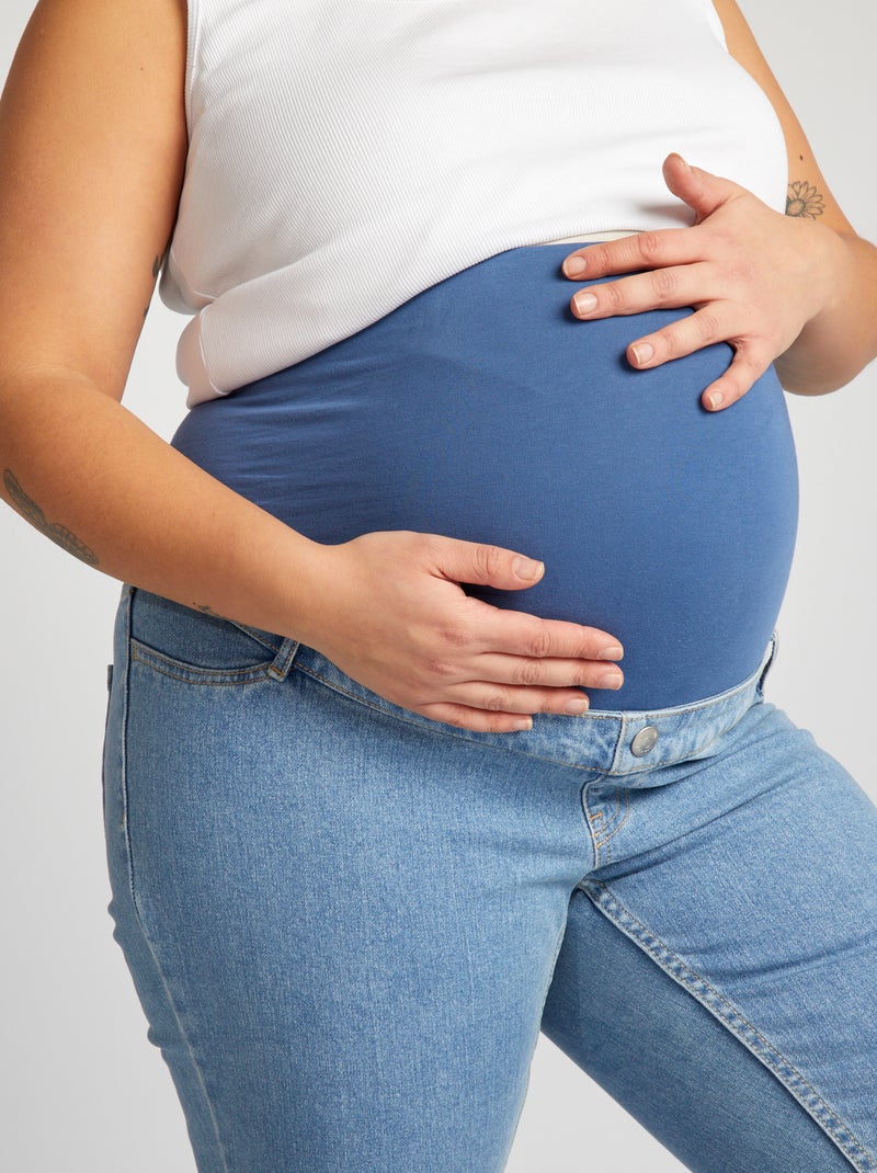 Calças de ganga boca de sino de gravidez AZUL - Kiabi